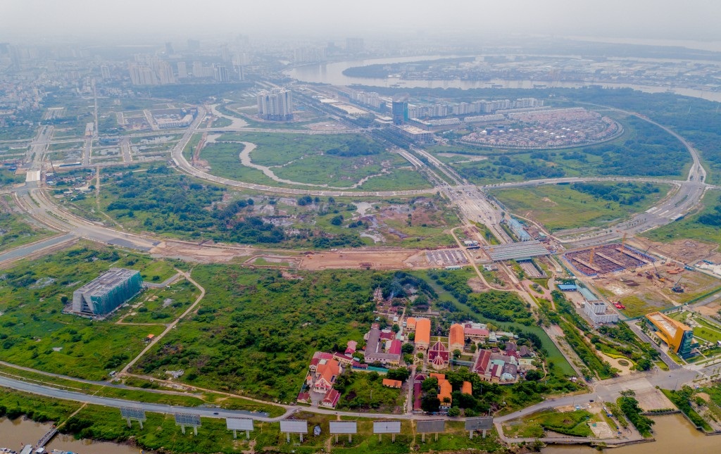 hình ảnh Khu đô thị mới Thủ Thiêm nhìn từ trên cao