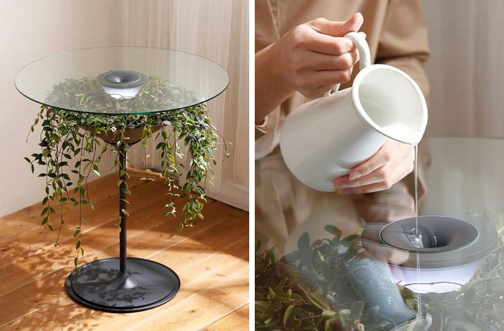 h&igrave;nh ảnh mẫu b&agrave;n 3 trong 1 t&iacute;ch hợp chậu trồng c&acirc;y ấn tượng.