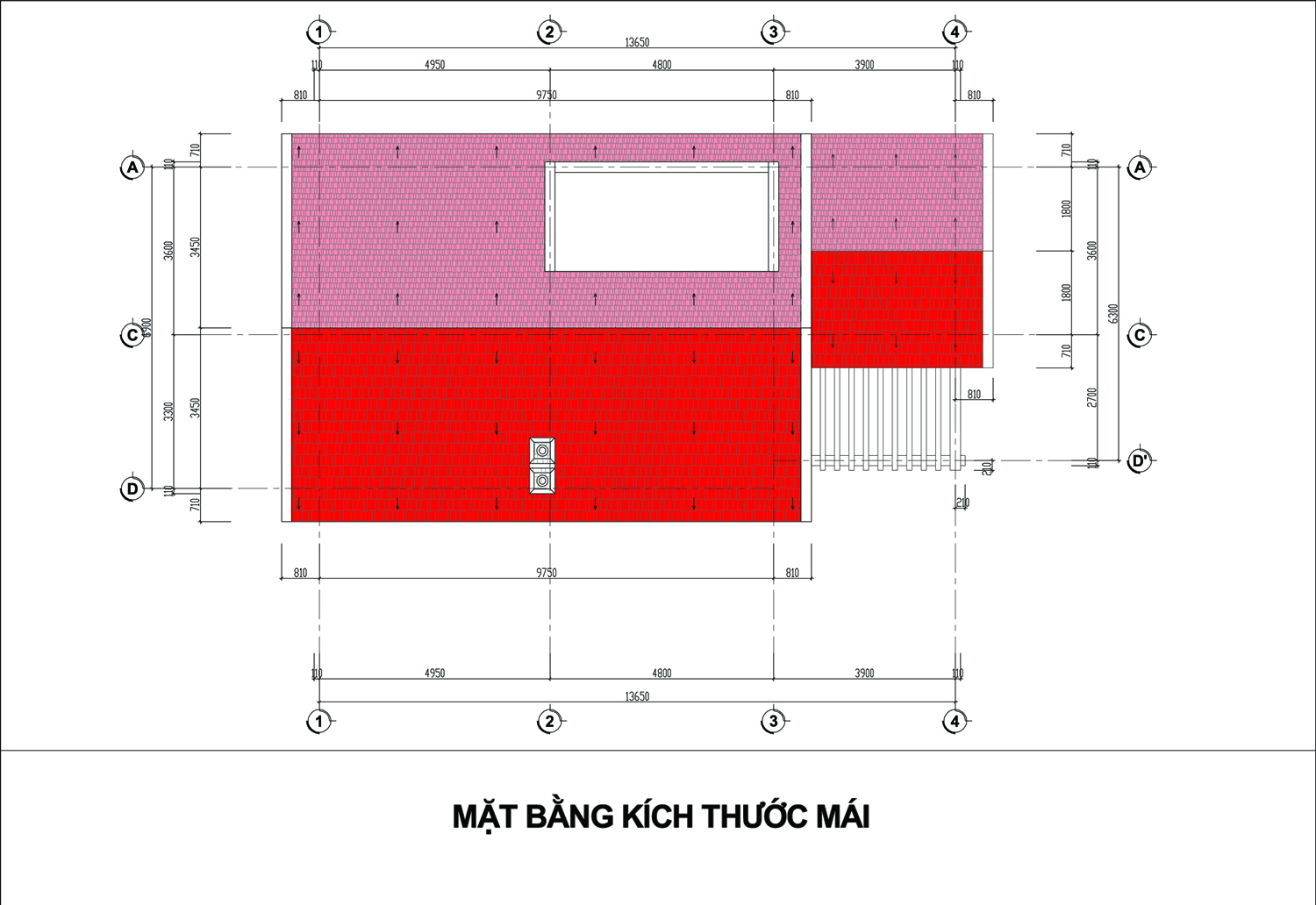 Mặt bằng mái biệt thự