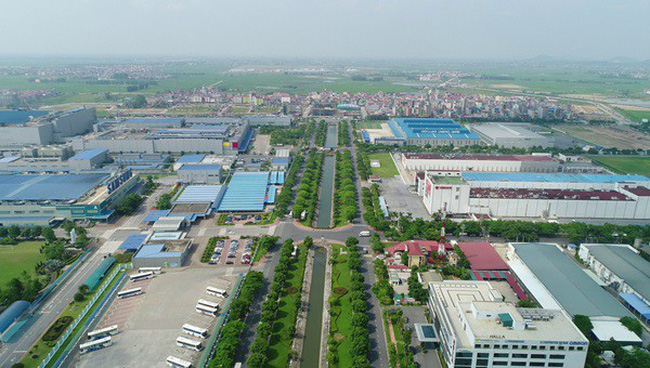 ảnh chụp một khu công nghiệp nhìn từ trên cao
