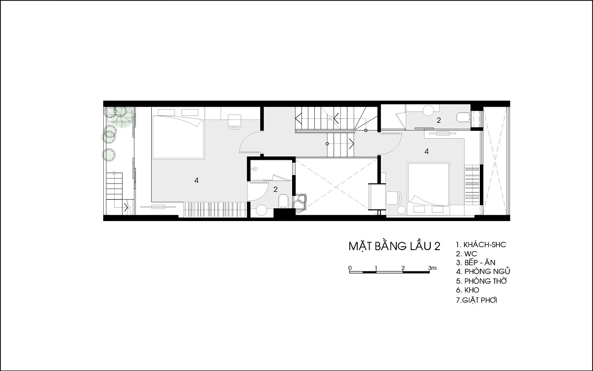 Mặt bằng bố trí nội thất tầng 3