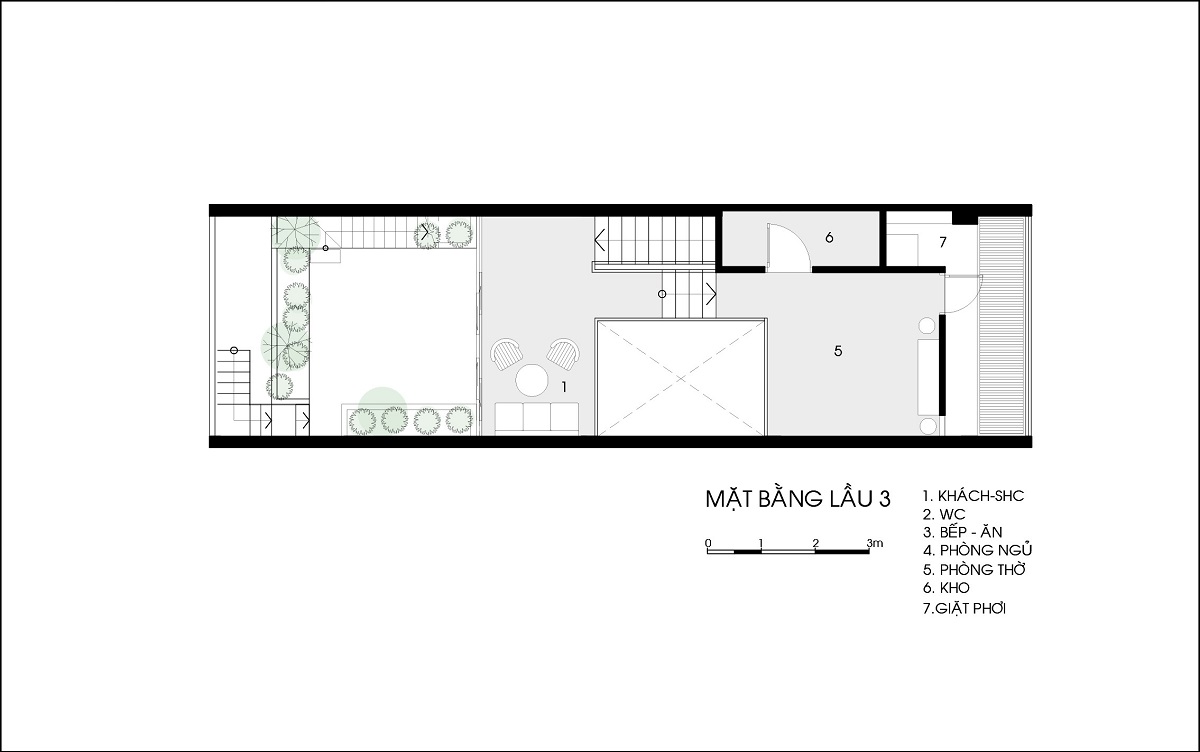 Mặt bằng bố trí nội thất tầng 4