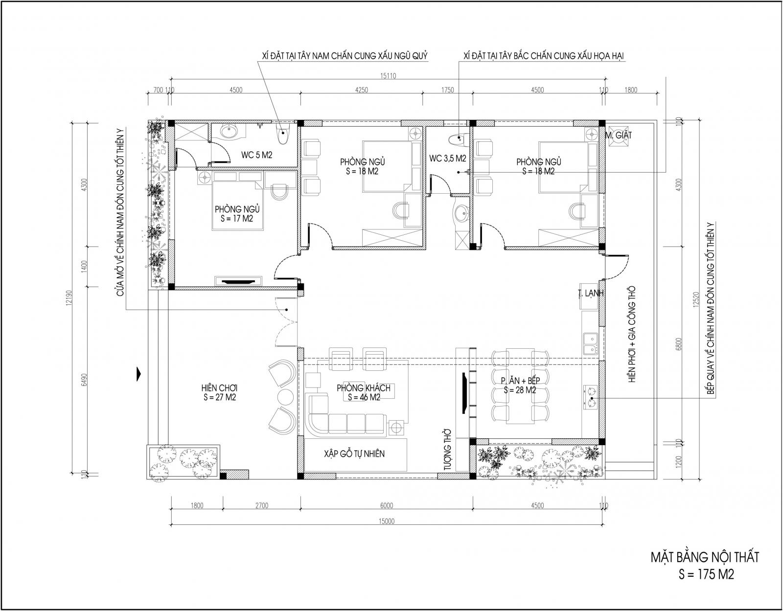 h&igrave;nh ảnh mặt bằng thiết kế nh&agrave; vườn 1 tầng m&aacute;i Th&aacute;i