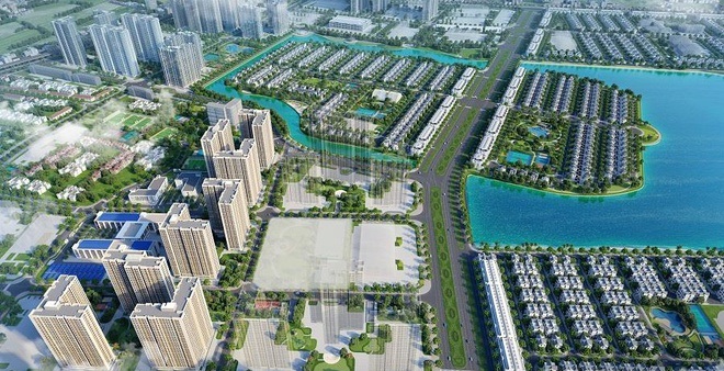 Phối cảnh một đại đ&ocirc; thị ở H&agrave; Nội