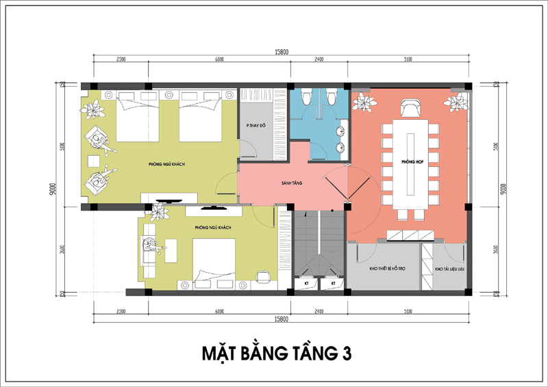 h&igrave;nh ảnh bản vẽ thiết kế mặt bằng bố tr&iacute; nội thất văn ph&ograve;ng tầng 3