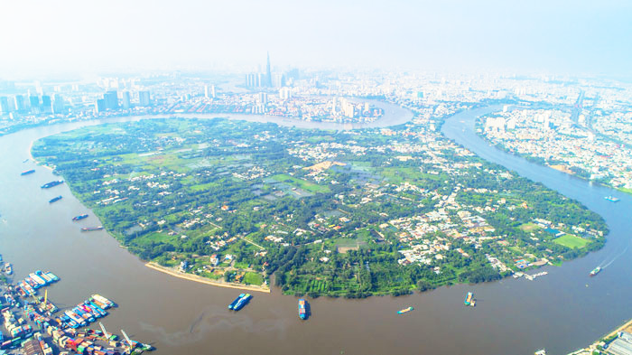 To&agrave;n cảnh b&aacute;n đảo Thanh Đa
