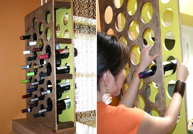 Kệ rượu DIY thủ công là món đồ trang trí nhà thú vị.