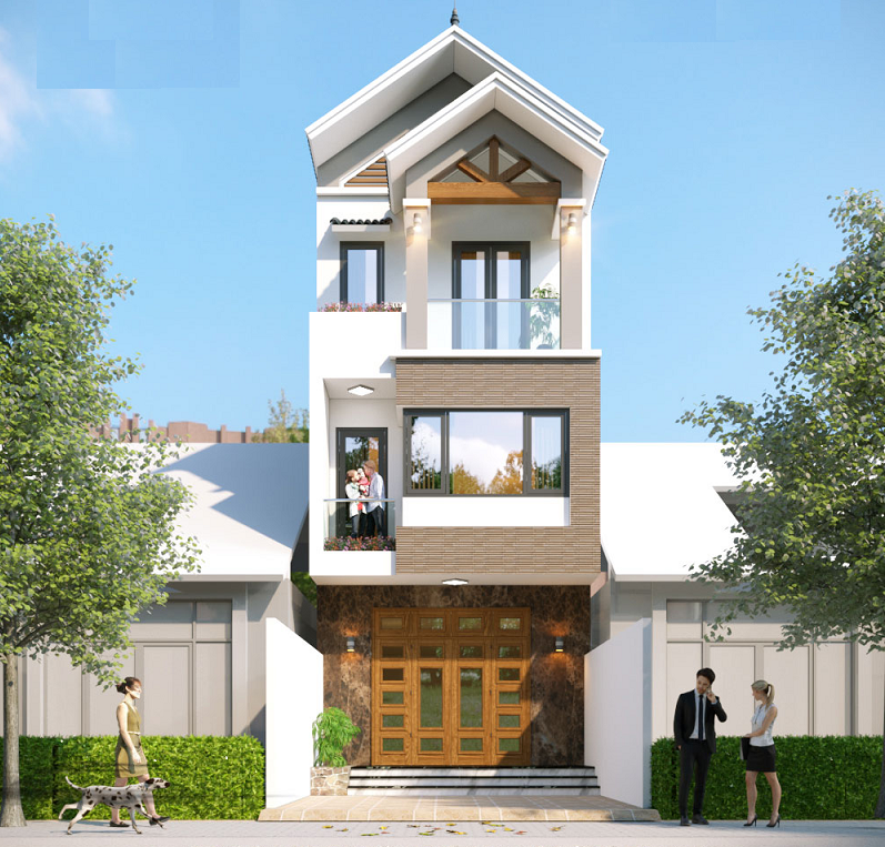 Mẫu nhà phố 3 tầng đẹp, kết hợp giữa truyền thống và hiện đại. Mẫu nhà phố 3 tầng đẹp, kết hợp giữa truyền thống và hiện đại.