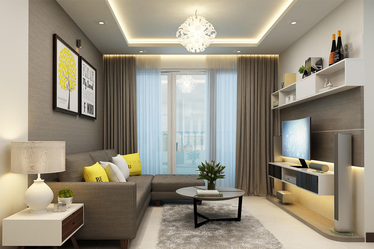 ph&ograve;ng kh&aacute;ch nh&agrave; vườn 1 tầng đẹp