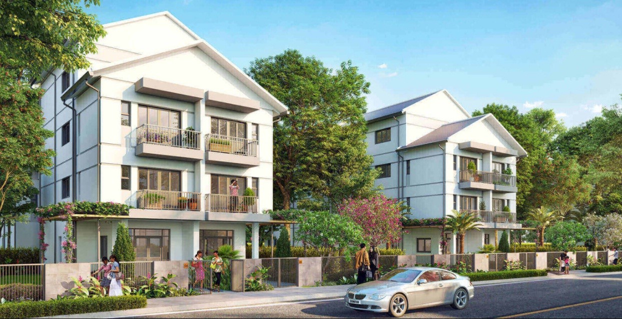 Phối cảnh mặt tiền biệt thự đơn lập phong c&aacute;ch hiện đại