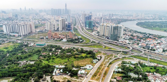 h&igrave;nh ảnh một g&oacute;c TP.HCM nh&igrave;n từ tr&ecirc;n cao