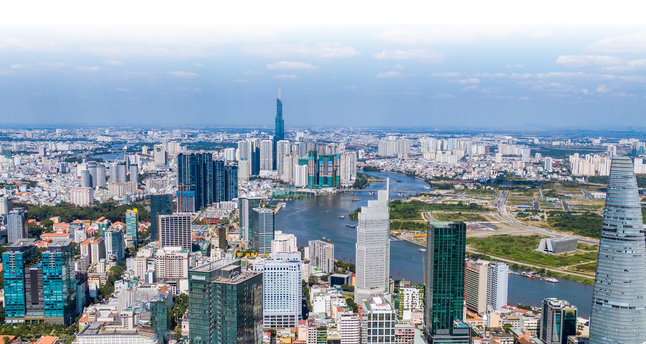 h&igrave;nh ảnh TP.HCM nh&igrave;n từ tr&ecirc;n cao