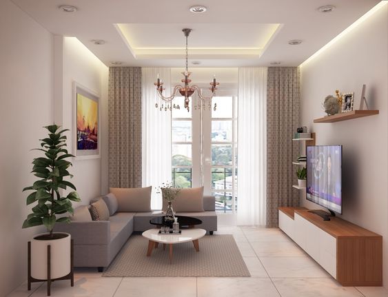 Ph&ograve;ng kh&aacute;ch nh&agrave; ống được thiết kế theo phong c&aacute;ch Bắc &Acirc;u đơn giản, thanh lịch với khung cửa k&iacute;nh cao rộng, ngập tr&agrave;n &aacute;nh s&aacute;ng.