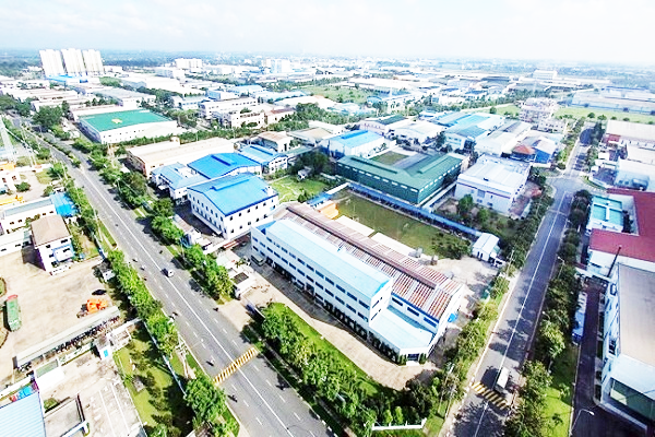 hình ảnh một khu công nghiệp nhìn từ trên cao