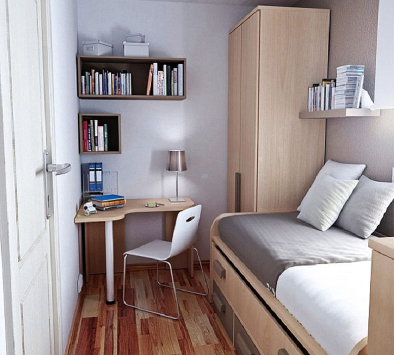 ph&ograve;ng học, ngủ nghỉ kết hợp trong nh&agrave; nhỏ