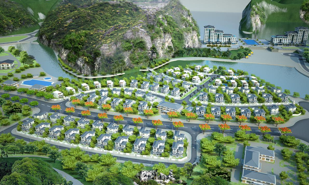 hình ảnh phối cảnh tổng thể dự án Khu đô thị du lịch Cái Giá