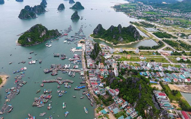 hình ảnh huyện Vân Đồn, Quảng Ninh nhìn từ trên cao