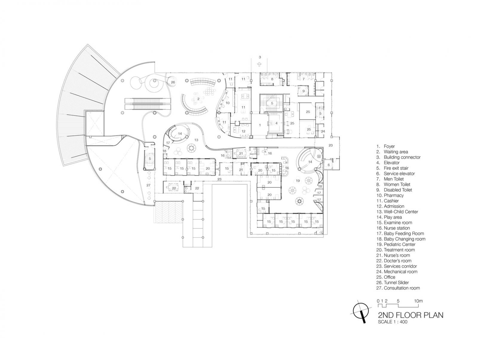 Mặt bằng tầng 2 bệnh viện nhi