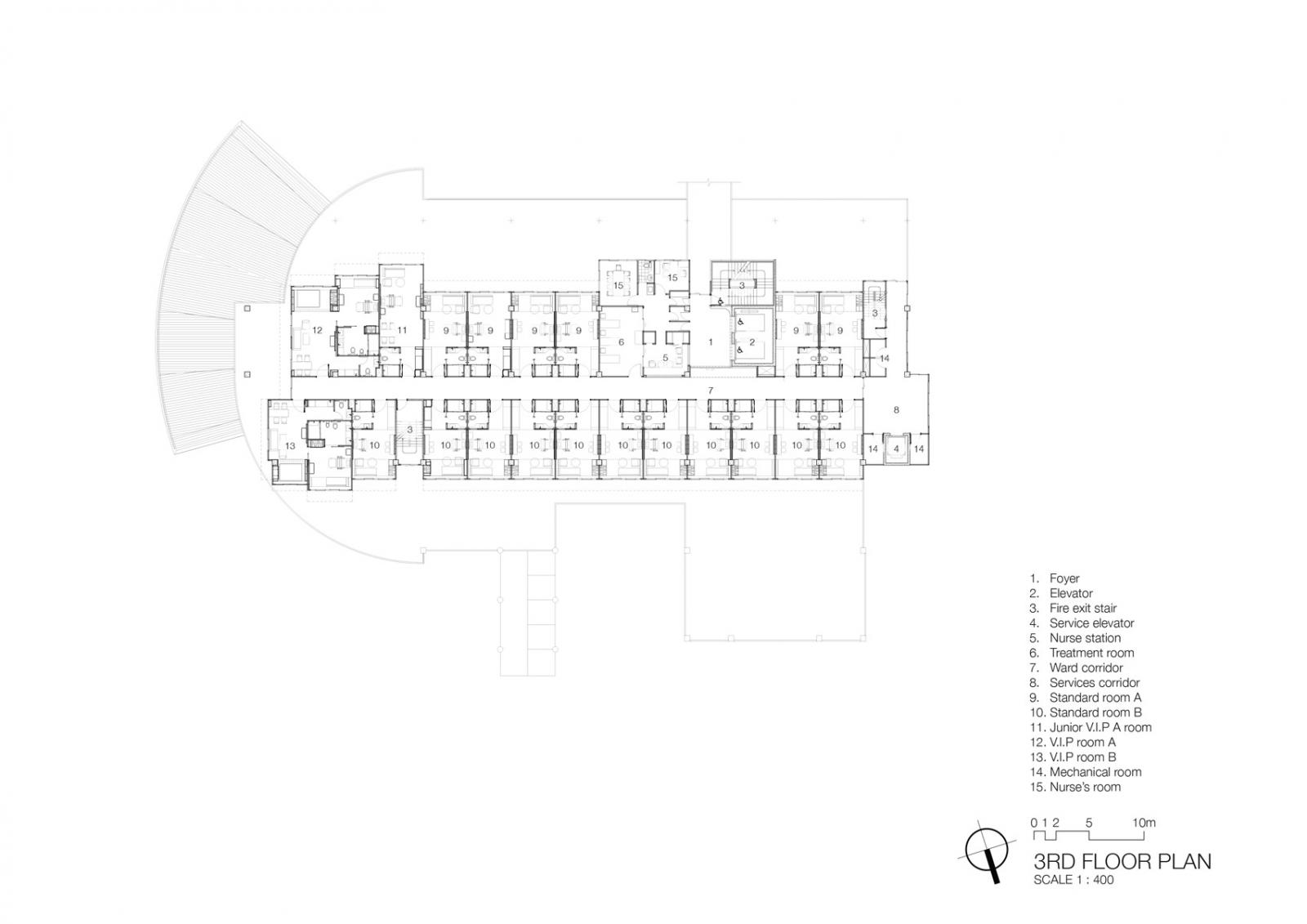 Mặt bằng tầng 3 bệnh viện nhi