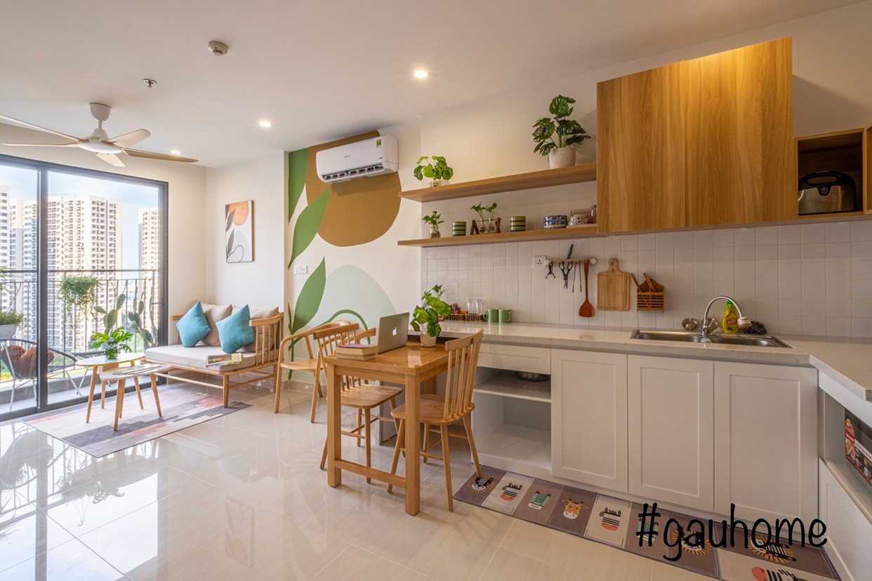 Nội thất ph&ograve;ng bếp căn hộ chung cư