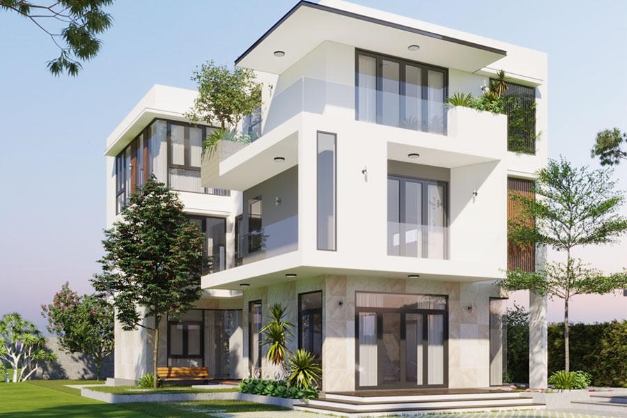 Nh&agrave; lệch tầng hiện đại, sang trọng được x&acirc;y dựng tr&ecirc;n diện t&iacute;ch đất 5x16m.