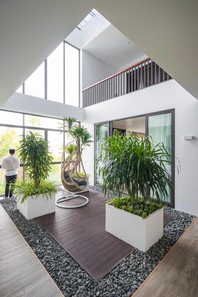 toàn cảnh góc thư giãn trên tầng 2 nhà phố