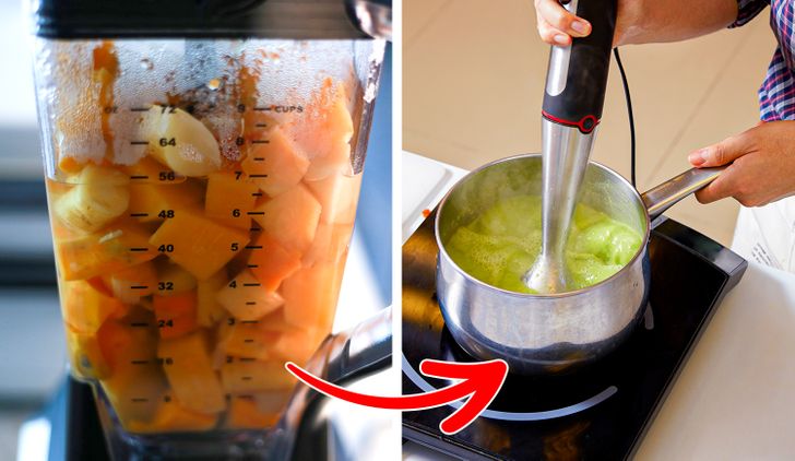 hình ảnh minh họa cho việc xay đồ nóng bằng máy sinh tố