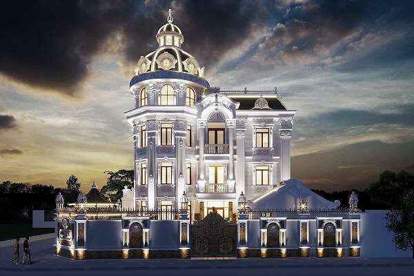 Mẫu thiết kế biệt thự kiểu Pháp sang trọng, cực hút mắt.