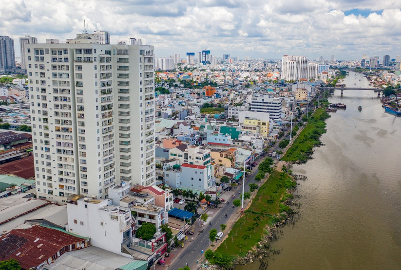 hình ảnh một góc TP.HCM nhìn từ trên cao nơi có hơn 30.000 căn hộ, căn nhà chưa được cấp sổ hồng