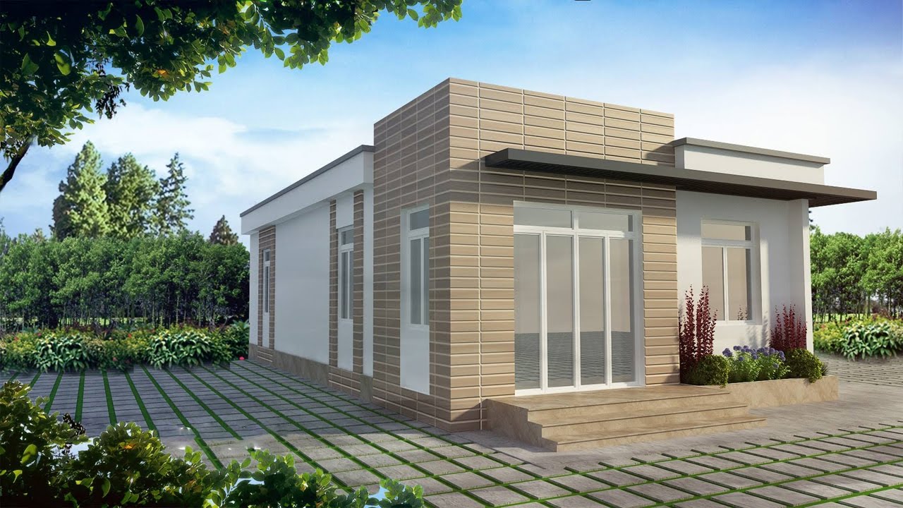 Mẫu nh&agrave; cấp 4 m&aacute;i bằng hiện đại