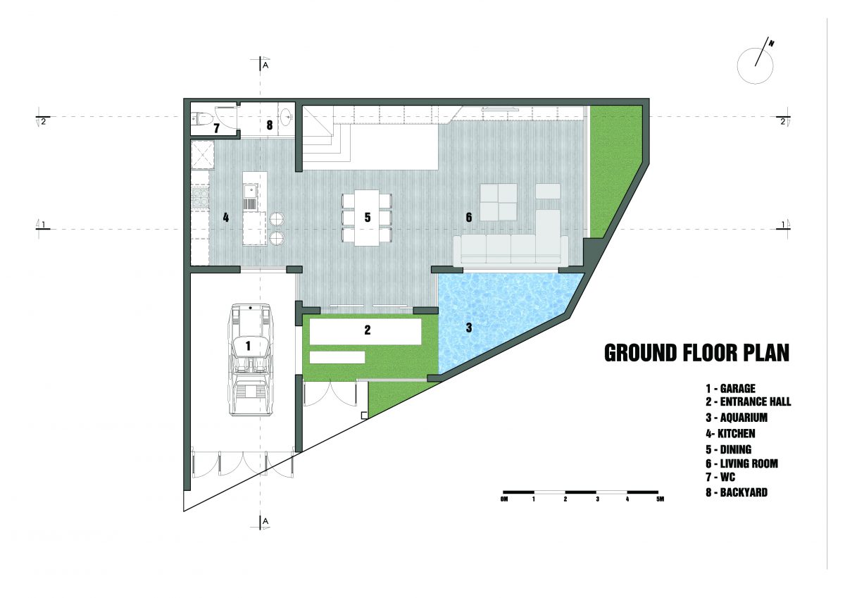 Cách tính m2 cho mẫu nhà có sàn chéo mẫu mặt bằng có sàn nhà chéo