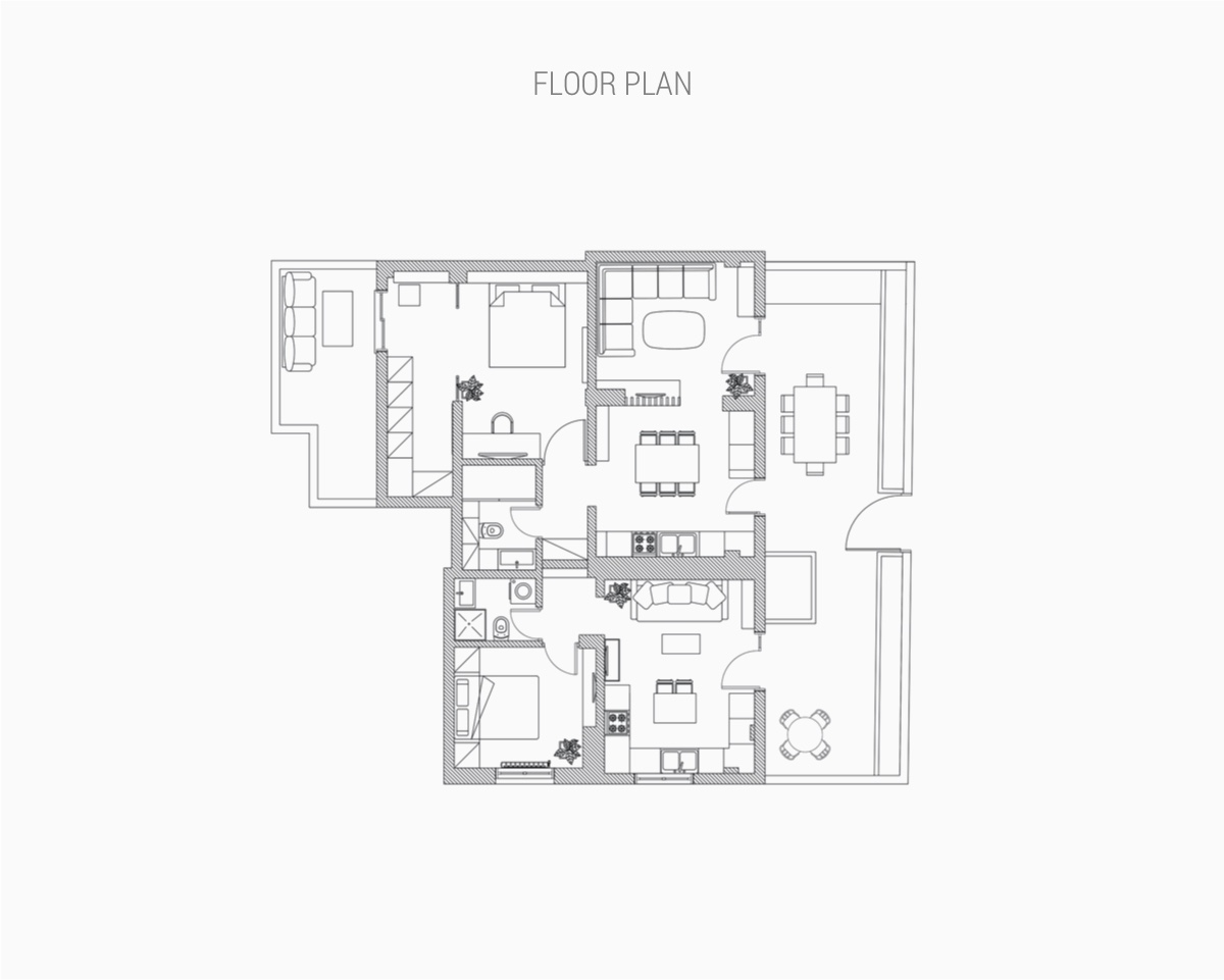 h&igrave;nh ảnh sơ đồ bố tr&iacute; nội thất căn hộ 60m2
