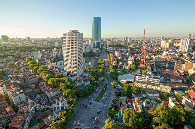 hình ảnh một góc TP.HCM nhìn từ trên cao
