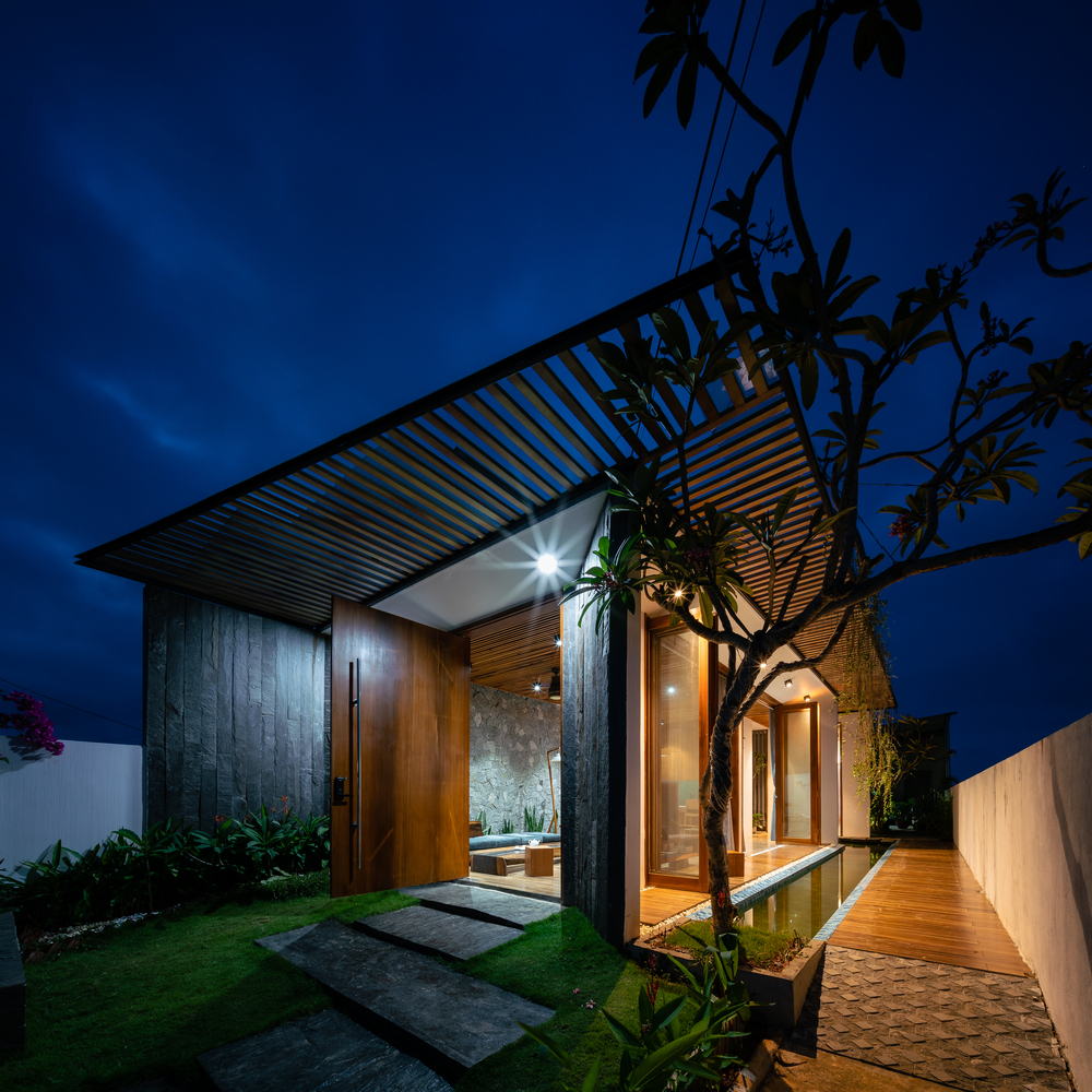 Khung cảnh nh&agrave; cấp 4 về đ&ecirc;m