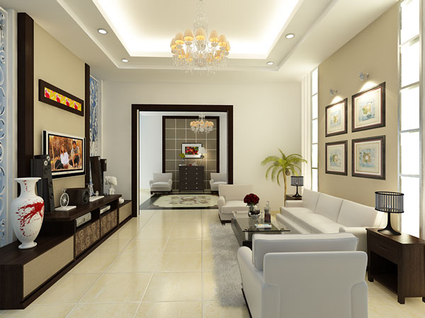 Kh&ocirc;ng gian ph&ograve;ng kh&aacute;ch tuy kh&ocirc;ng qu&aacute; rộng r&atilde;i nhưng b&agrave;i tr&iacute; v&ocirc; c&ugrave;ng gọn g&agrave;ng, tho&aacute;ng đ&atilde;ng. Nội thất gỗ sẫm m&agrave;u gi&uacute;p gia tăng chiều s&acirc;u cho căn ph&ograve;ng.