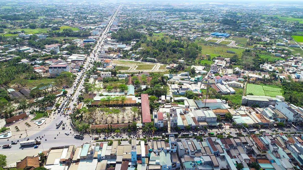 h&igrave;nh ảnh một g&oacute;c tỉnh Long An nh&igrave;n từ tr&ecirc;n cao