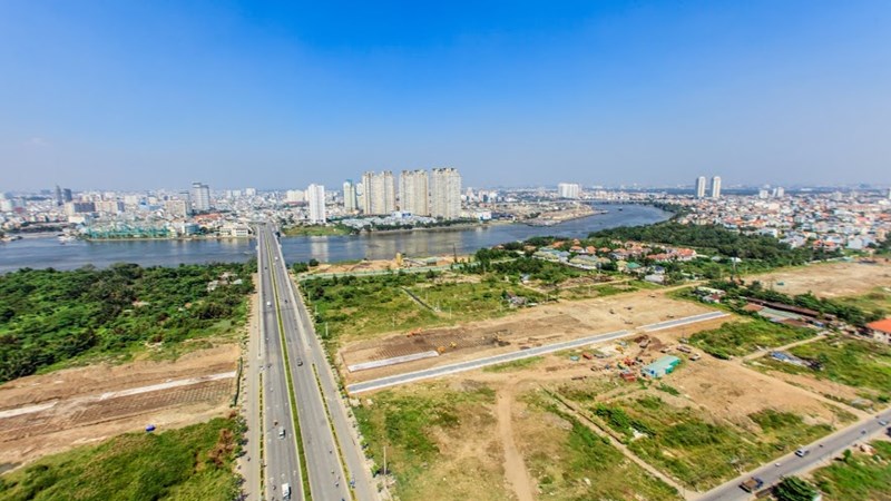 h&igrave;nh ảnh một khu đất dự &aacute;n nh&igrave;n từ tr&ecirc;n cao