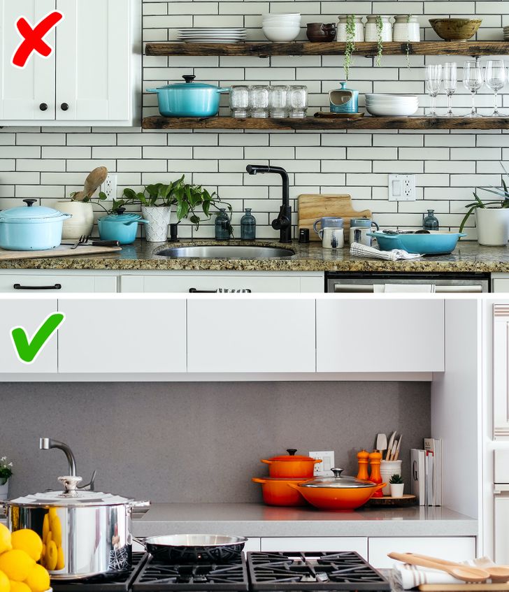 Ốp gạch trơn hạn chế vết dầu mỡ cứng đầu b&aacute;m v&agrave;o tường bếp