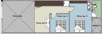 Mặt bằng tầng lửng nh&agrave; vườn
