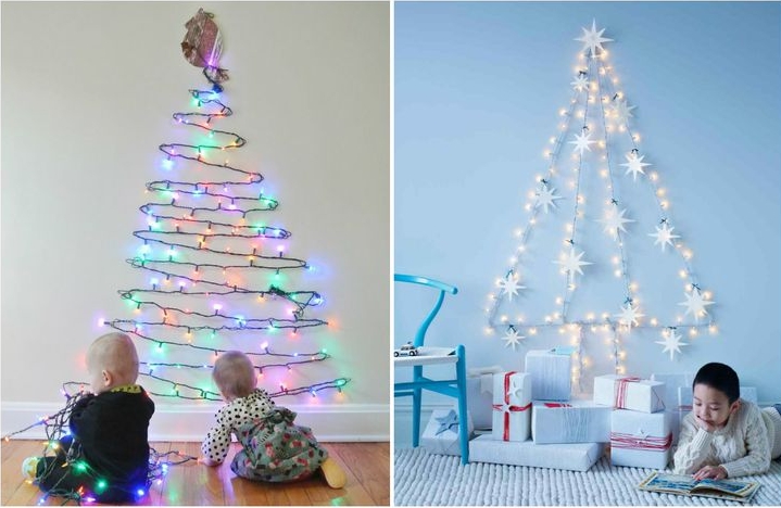 Cây thông Noel kết từ dây đèn nháy