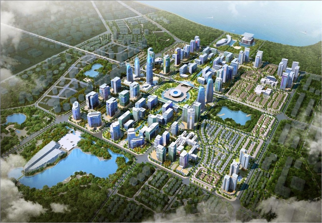 hình ảnh phối cảnh tổng thể Khu đô thị Tây Hồ Tây