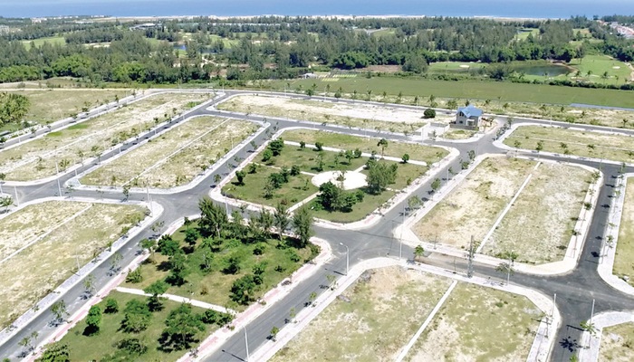 hình ảnh một khu đất phân lô bán nền nhìn từ trên cao