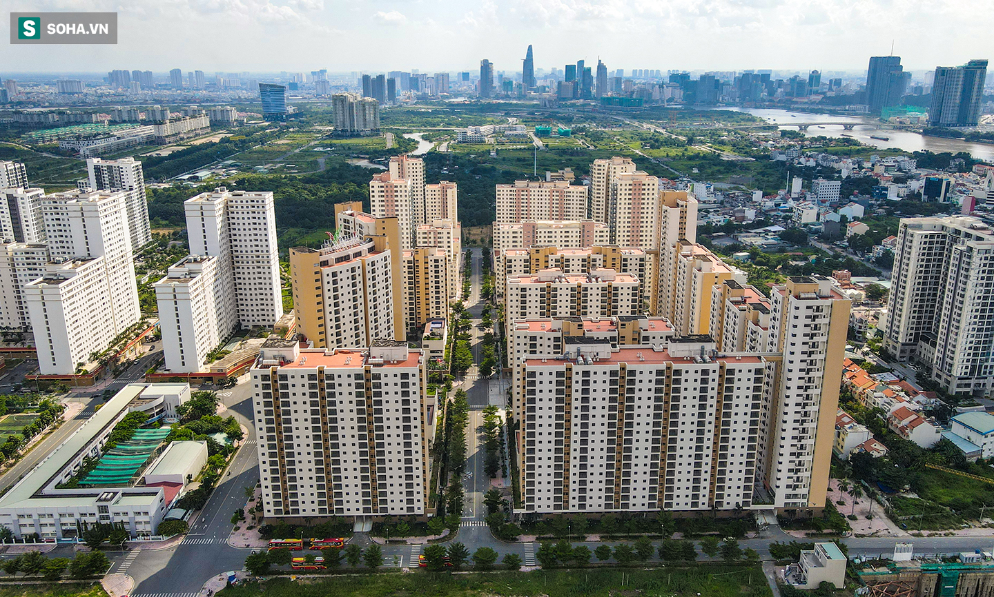 một góc TPHCM gồm nhiều tòa nhà chung cư