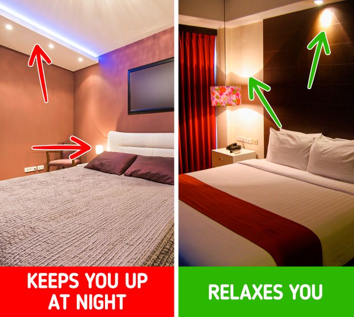 h&igrave;nh ảnh ph&ograve;ng ngủ lắp đ&egrave;n LED v&agrave; ph&ograve;ng ngủ lắp đ&egrave;n &aacute;nh s&aacute;ng mờ ấm &aacute;p