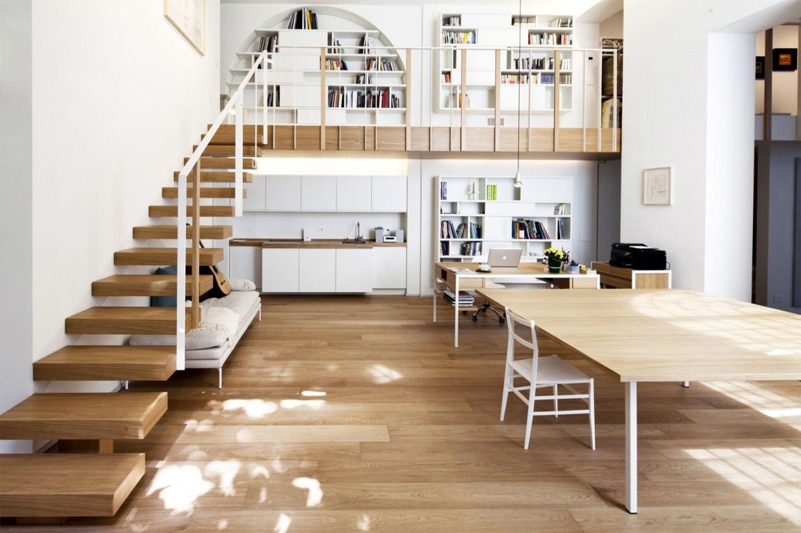 Kh&ocirc;ng gian rộng r&atilde;i với mẫu nh&agrave; g&aacute;c lửng 5x20 