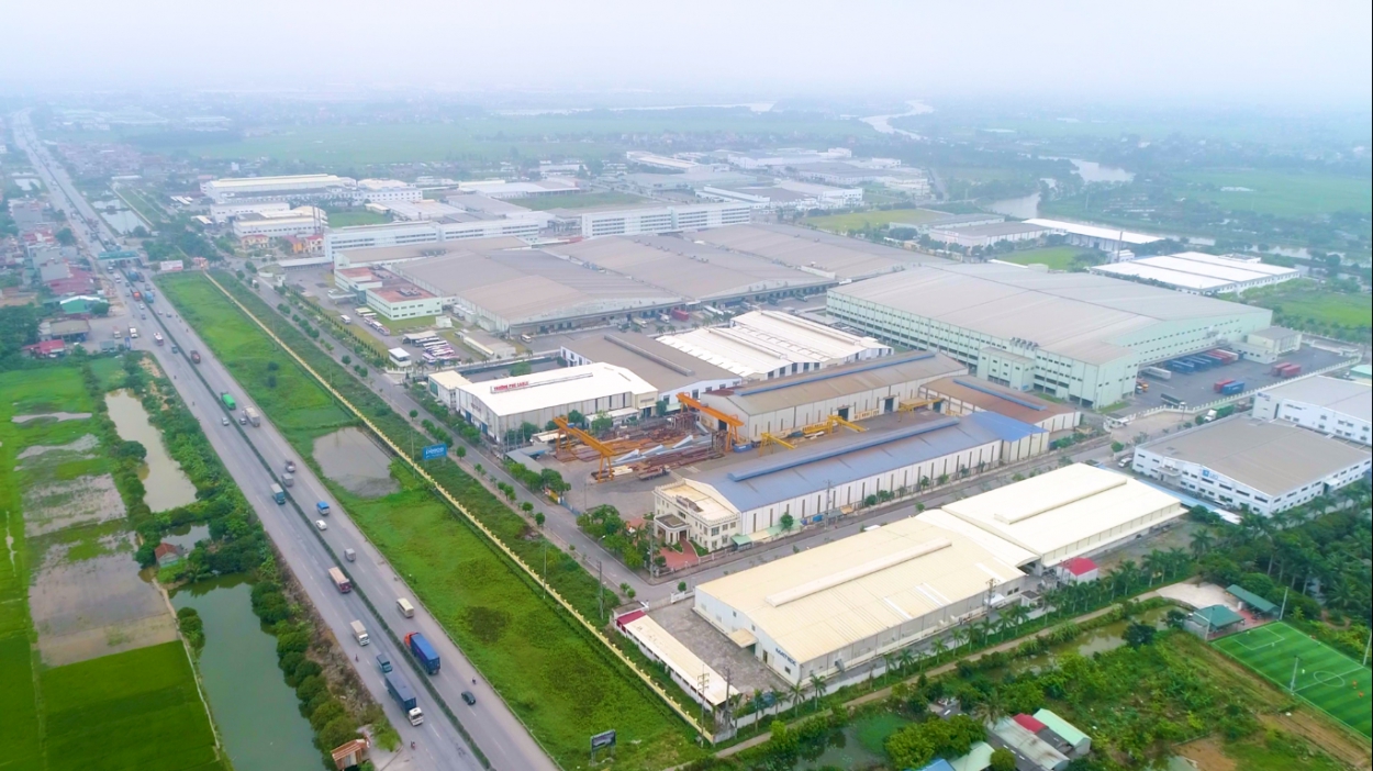 khu công nghiệp nhìn từ trên cao