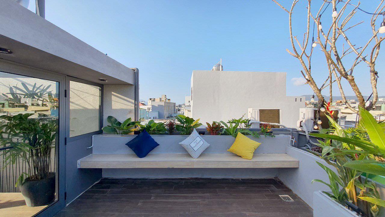 góc giải trí trên sân thượng