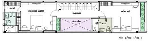 Mặt bằng bố trí nội thất tầng 2