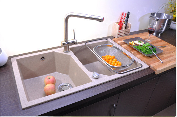 chậu rửa bằng đá thạch anh có độ bền cao