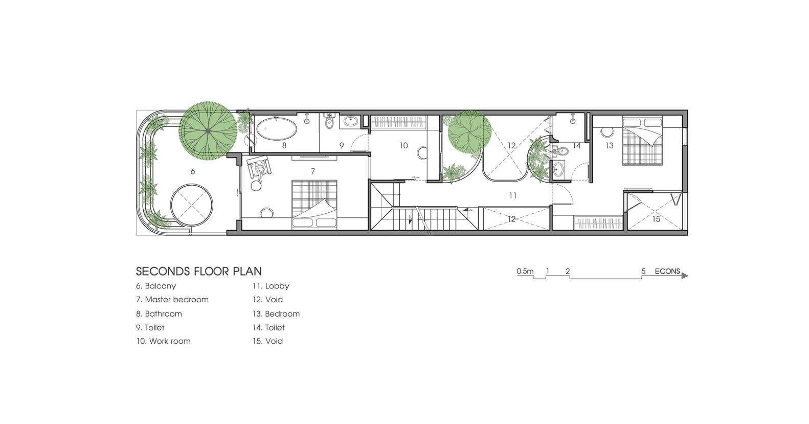 Mặt bằng bố tr&iacute; nội thất tầng 2